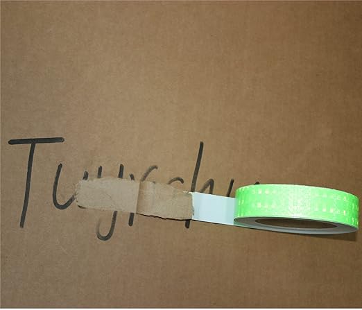 Green Reflective Tape Outdoor Waterproof 1 inch Wide for Trailer, High Visibility Safety Warning Adhesive Stickers Strips (66 feet)