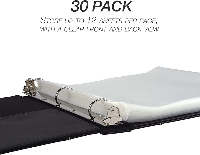 Samsill Heavy Duty Sheet Protectors for 3 Ring Binders, 8.5 x 11 Clear Page Protectors, Plastic Sleeves & Report Covers, Acid Free Archival Safe Document Protectors