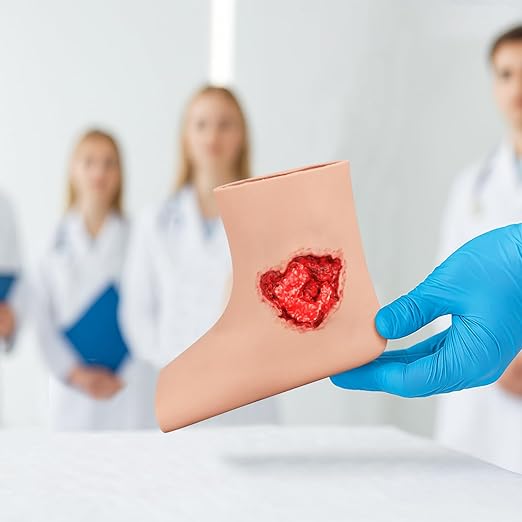 Ankle Wound Packing Trainer Sleeve, GSW Stop The Bleed Laceration Simulation for Hemostasis Practice, Realistic First Aid & Emergency Response Demonstration