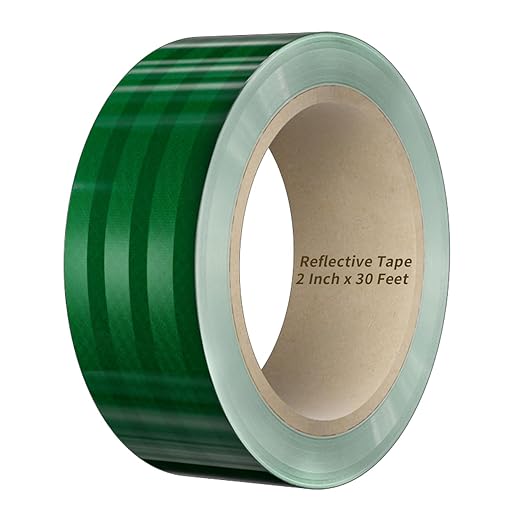 Reflective Tape, 2 Inch x 30 Feet - High Intensity - Green Reflective Safety Tape Waterproof Conspicuity for Trailer Reflector Trucks Bikes Baby Strollers Helmets