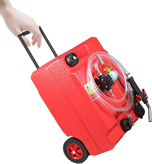 13 Gallon Portable Fuel Caddy Storage with 12V DC Electric Fuel Transfer Pump, Portable Fuel Tank for Gasoline, Diesel, Kerosene & More