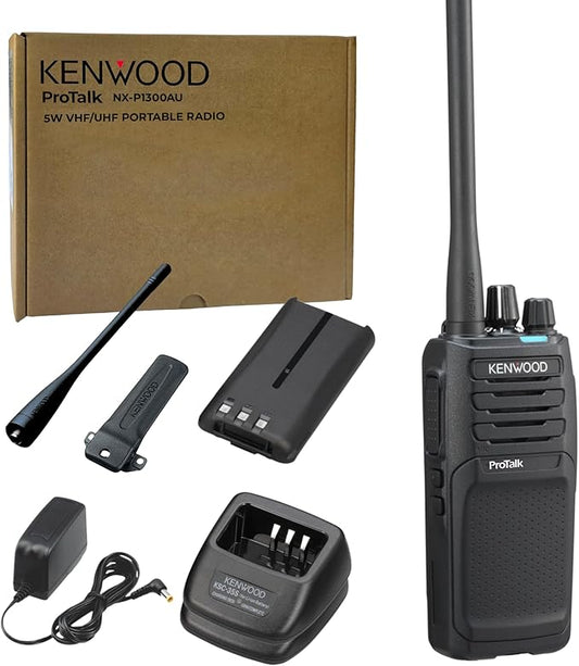 KENWOOD ProTalk NX-P1300AU 5W UHF Business Radio – in-Building Coverage, 64 Channels/4 Zones, Up to 15-Hour Battery, Loud 1,000 mW Speaker, Rugged MIL-STD 810 & IP54/55, Upgradable NXDN Digital
