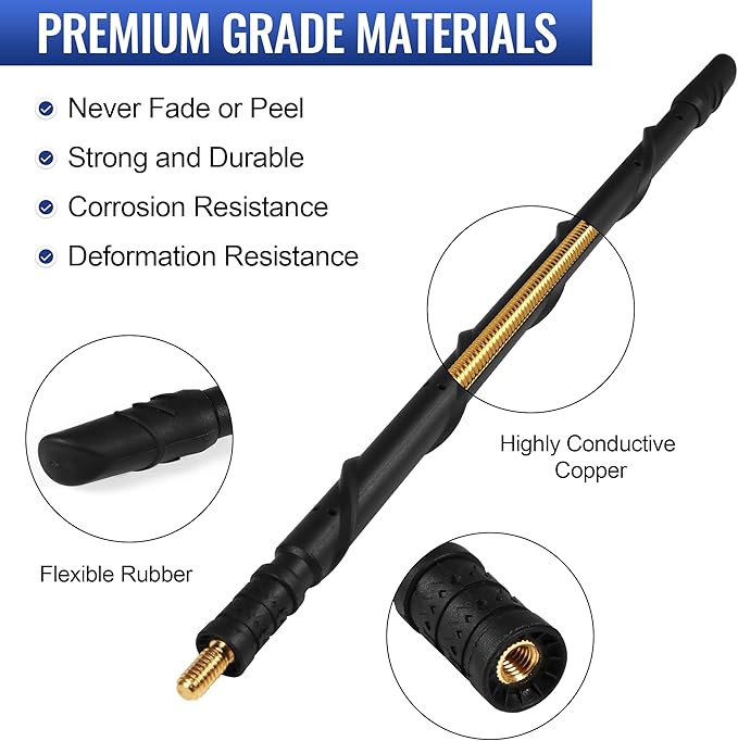 VOFONO 13 Inch Antenna Compatible with 2007-2025 Jeep Wrangler Gladiator JT Rubicon Sahara 4XE Willys Sport Unlimited, Jeep Car Accessories AM FM Radio Antenna Short Replacement Upgrade