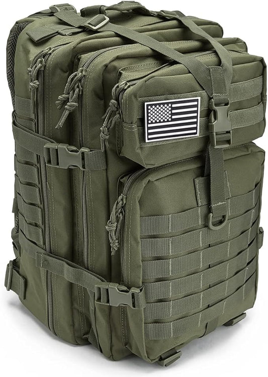 QT&QY 45L Military Tactical Backpacks For Men Camping Hiking Trekking Daypack Bug Out Bag Lage MOLLE 3 Day Assault Pack