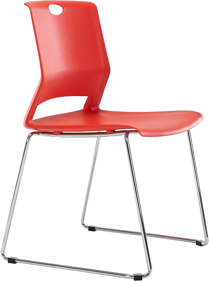 Sidanli Red Stacking Chairs-Set of 4