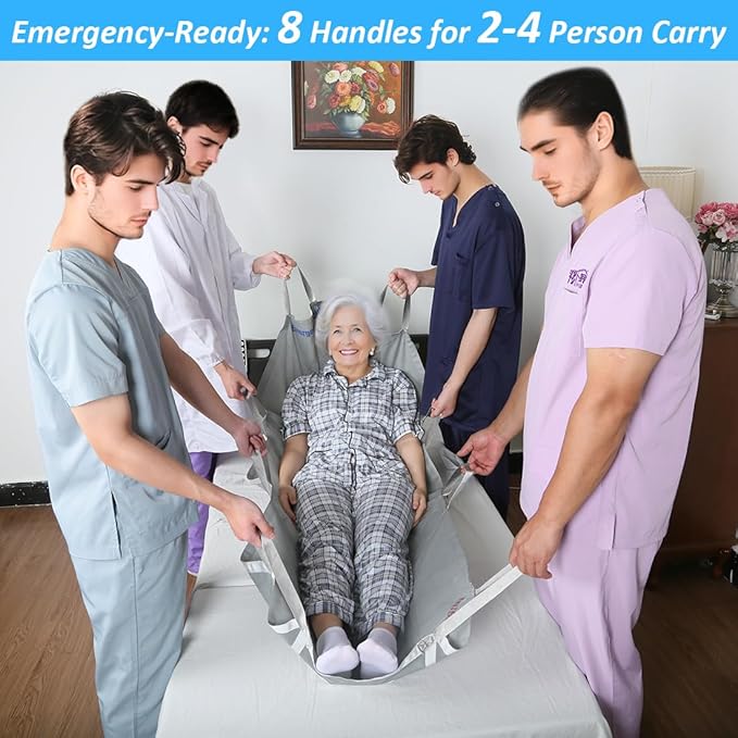 Disposable Evacuation Stretcher – Single Patient Use Soft Litter, Lightweight Non-Woven Fabric, Portable Emergency Patient Transport Aid for Hospital, EMS, Stair & Outdoor Rescue, Max Load 330 lbs