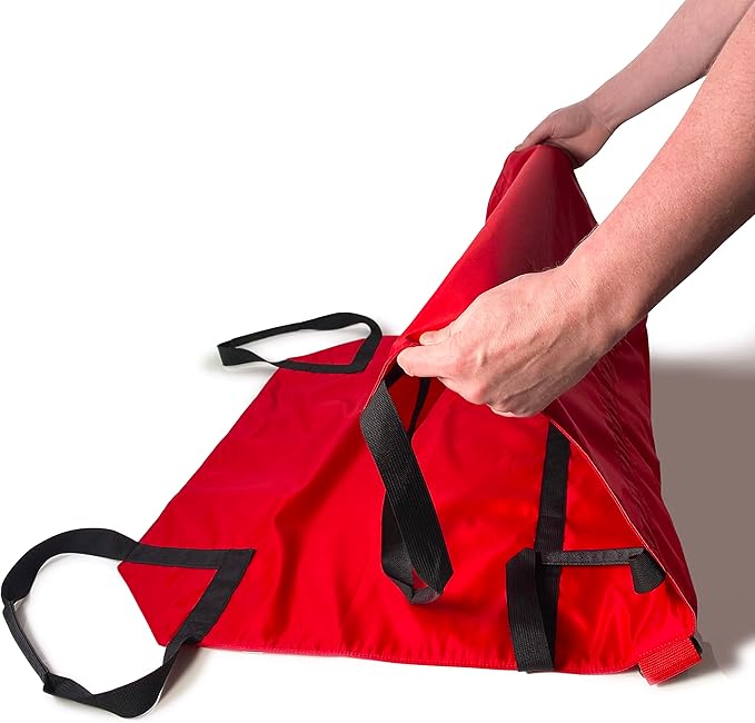Transport Stretcher for Dogs - Animal Emergency Transport Carrier with Buckled Adjustable Safety Strap - Complete with Collapsible Dog Bowl