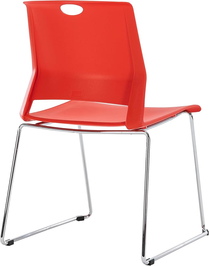 Sidanli Red Stacking Chairs-Set of 4