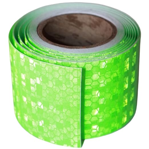 Industrial Reflective Tape Green 2 inch Wide, Outdoor Waterproof High Visibility Safety Warning Reflector Sticker Strips (11 feet)