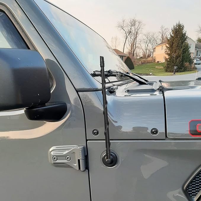 VOFONO 13 Inch Antenna Compatible with 2007-2025 Jeep Wrangler Gladiator JT Rubicon Sahara 4XE Willys Sport Unlimited, Jeep Car Accessories AM FM Radio Antenna Short Replacement Upgrade