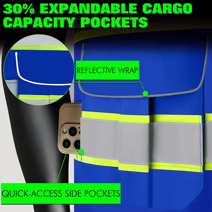 BeautyWill 10 Pack Custom Logo Safety Vest ANSI Class 2 High Visibility Reflective Vest Personalized Construction Vest Bulk