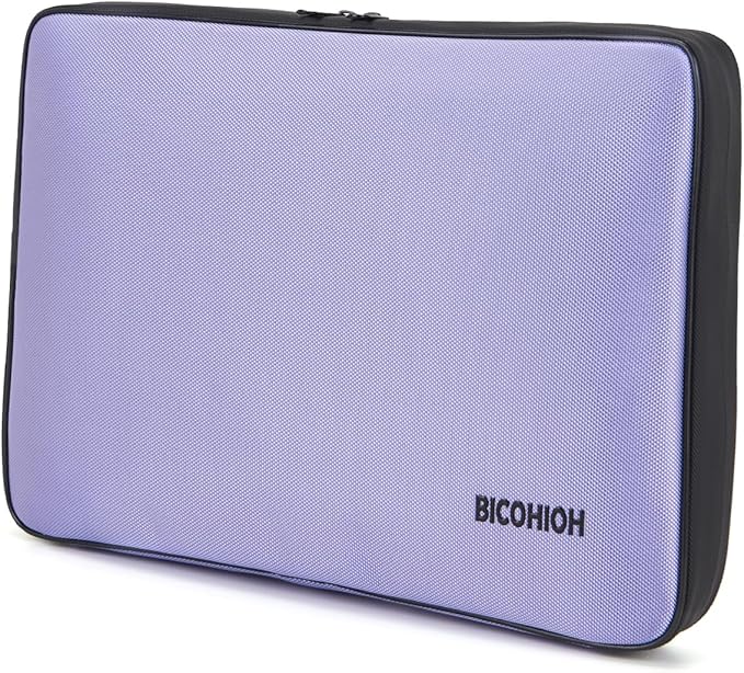 Portable Document Bag, Important Document Organizer, Storage Pouch File Folder for Important Papers, Emergency Binder, Birth Certificates, Social Security Cards, Passports, Photos (Purple;)