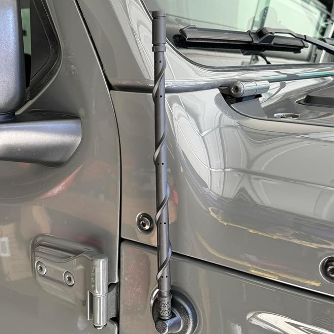 VOFONO Antenna for 2007-2025 Jeep Wrangler 4xe JK JL Unlimited Willys Gladiator JT Rubicon Sahara, Jeep Gladiator Accessories, 13 Inch Jeep Wrangler Antenna Replacement for AM FM Radio Reception