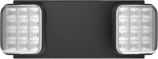 1 Pack Blacks Emergency Lights with Backup Battery,Two Head Adjustable Fire Commercial Emergency Light Fixture-UL Listed-120/277VAC-Led Emergency Exit Lights Fixtures for Business.