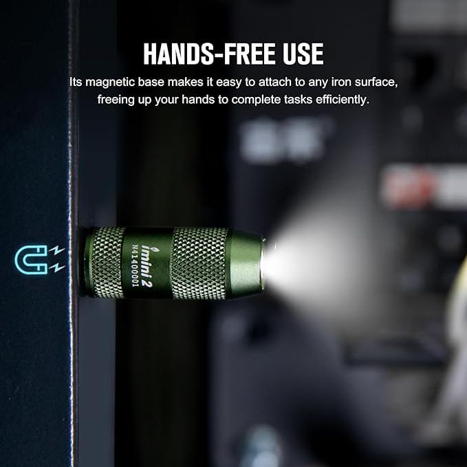 OLIGHT IMINI 2 EDC Rechargeable Keychain Flashlight, 50 Lumens Compact and Portable Mini LED Keyring Lights with Built-in Battery Ideal for Everyday Carry and Emergencies (OD Green)