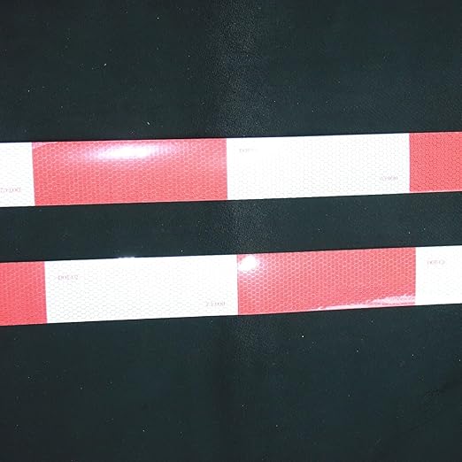Reflective Tape Red White 2 Inch x 168 Feet, Outdoor Waterproof Warning Reflector, Night Safety Stickers for Car Bicycles