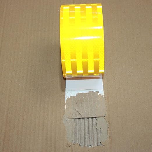 Yellow Reflective Tape 3 inch Wide for Trucks, Outdoor Waterproof High Visibility Safety Warning Reflector Sticker Strips (68 feet)
