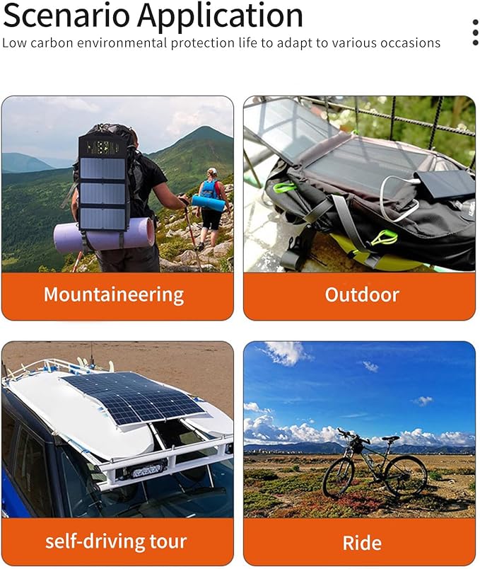 100W High Efficiency Solars Panel Foldable for Outdoor Camping Emergencies Charging with Waterproofed Light Weight Foldable Solars Panel