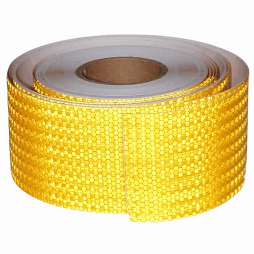 Yellow Reflective Tape 4 inch Wide for Trucks, Outdoor Waterproof High Visibility Safety Warning Reflector Sticker Strips (168 feet)