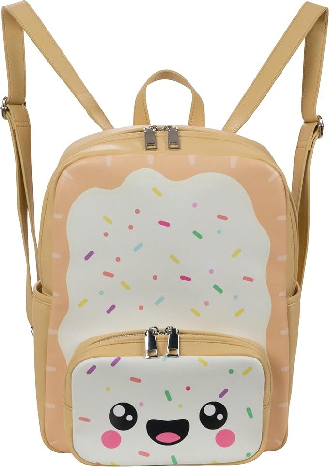 Kawaii Poptart Backpack Purse | Women and Kids Fashion Backpack Purse | Faux Leather