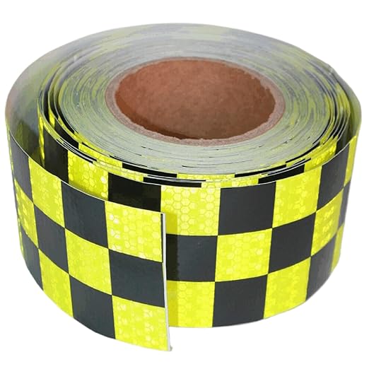 Reflective Tape Outdoor Waterproof 3 inch X 66 feet, High Visibility Hazard Conspicuity Warning Safety Industrial Marking Tape