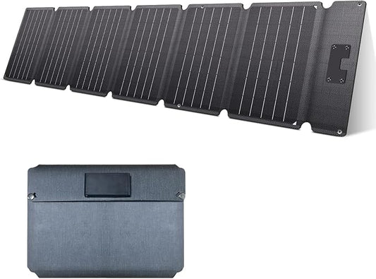 54W Portable Solar Panel, Foldable Solar Panel Charger with 20.5V (DC+USB C) & 12V USB A Output, IP67 Waterproof Emergency Power Camping, Suitable for Small Generators, Phones, PCs,Power Bank