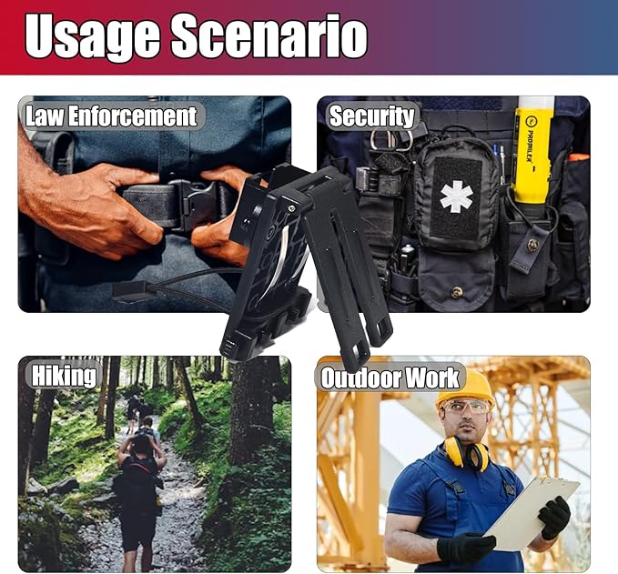 Universal Belt Clip & MOLLE Radio Holster - Tactical Mount Holder for BaoFeng Motorola Midland Kenwood Walkie-Talkies w/Back Clip - Secure Fit for Duty Belts, MOLLE Packs