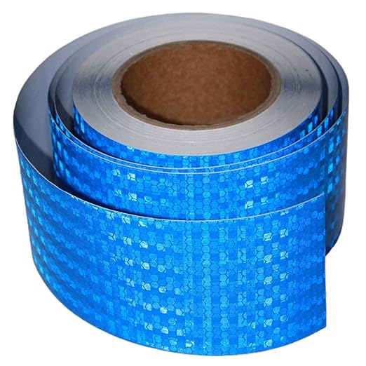 Industrial Reflective Tape Blue 3 inch Wide, Outdoor Waterproof High Visibility Safety Warning Reflector Sticker Strips (68 feet)