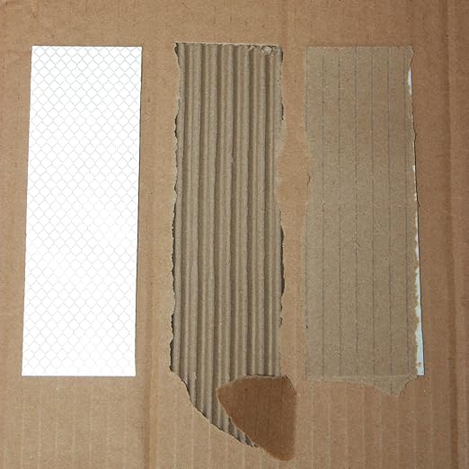 Non Fading White Reflective Stickers 2 inch X 6 inch, Outdoor Waterproof High Visibility Warning Safety Adhesive Reflector Tape (50 Pcs)