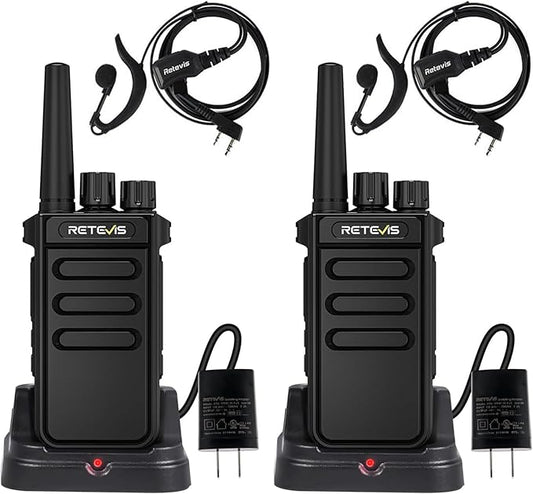 Retevis MateTalk P4 Digital Walkie Talkies with Earpice, Dual Mode, Compatible with Motorola Radio,Long Range Waterproof 2 Way Radio for Adults, Rechargeable, Type-C, VOX, DMR Radio for Hotel(2 Pack)