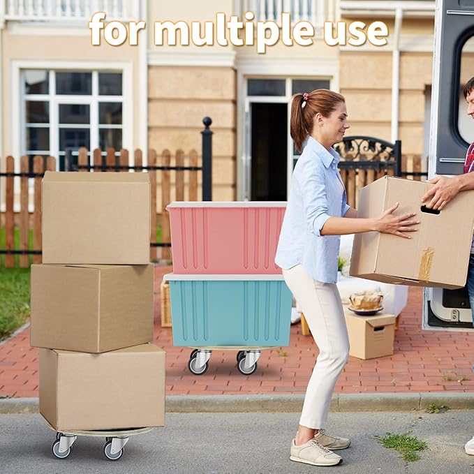 Furniture Moving Dolly 15 Inch Heavy Duty Movers Hardwood Mobile Roller 550 lbs Capacity Flat Furniture Cart with 4 Wheels (2 Packs)