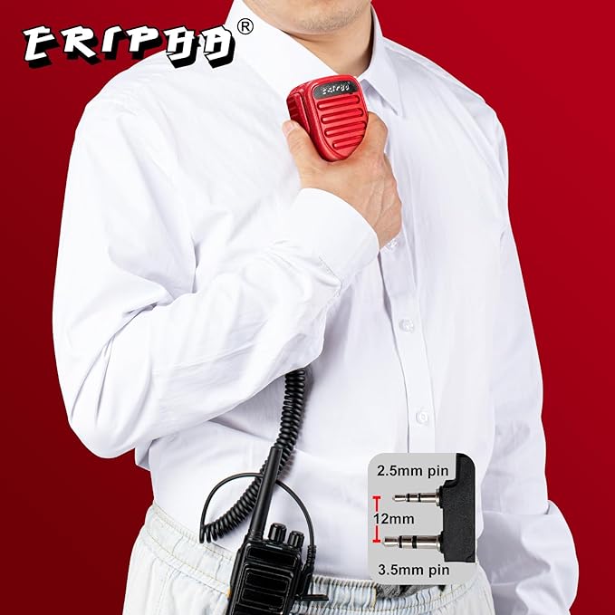 Speaker Microphone Shoulder Waterproof IP56 Compatible with Kenwood Two Way Radio with 3.5mm Jack (1 pcs)