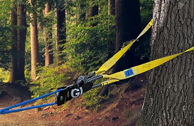 TGL 2 inch, 20 Foot ATV Tow Strap Heavy Duty with Reinforced Loops 10,000 Pound Capacity. Compatible with Polaris, Honda, Can-Am ATV, UTV Towing Strap, Tree Saver Strap.