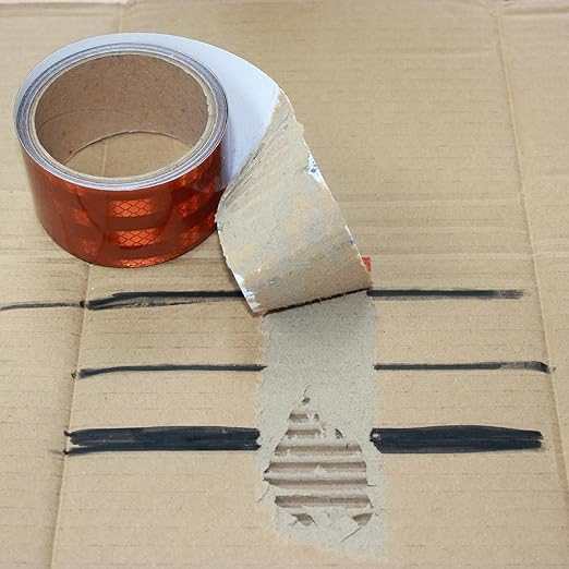 Brown Non Fading Reflective Tape Outdoor Waterproof 2 inch Wide for Truck, High Visibility Safety Adhesive Stickers (10 feet)