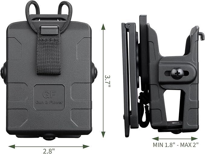 Molle Universal Radio Holster, Secure Fit, Easy Attachment for Outdoor, Tactical, and Work Use, Compatible with Motorola APX6000 XTS5000 XTS2500, Kenwood TK-2000, Hytera PD700 PD782