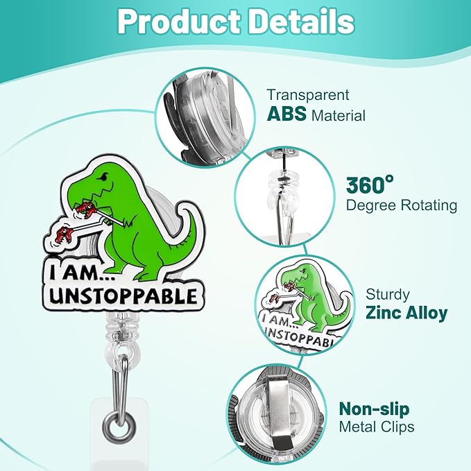 25 Pcs Funny Badge Reel Bulk Pack, Cute Nurse Badge Reel with Retractable Clip Decorative Name ID Work Badge Holder for CNA RN LPN MA Medical Healthcare Student Teacher Nursing Week Gifts