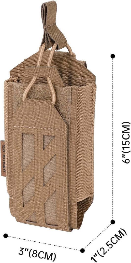 EXCELLENT ELITE SPANKER Tactical Universal Radio Holster Holder Molle Radio Pouch Adjustable for Duty Belt,Vest for Two Ways Walkie Talkie