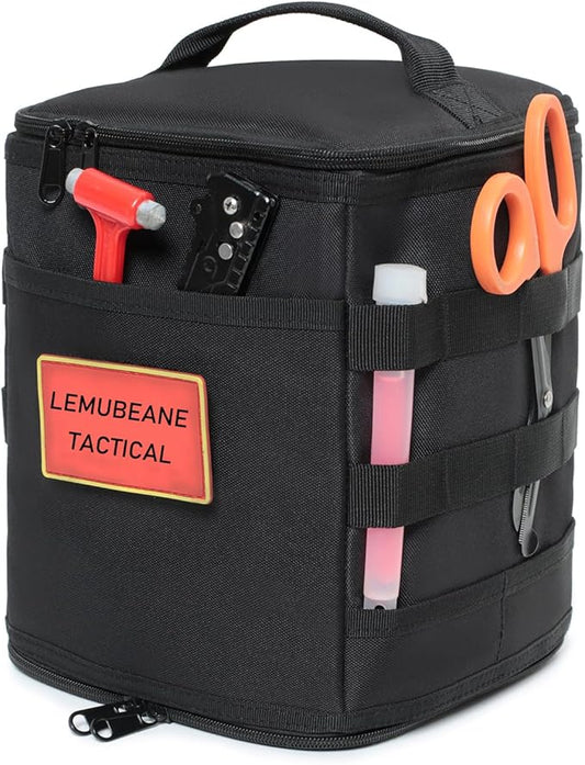 Tactical Camping Storage Bag 7L Utility Tote Bag Trunk Organizer (Coyote Brown)