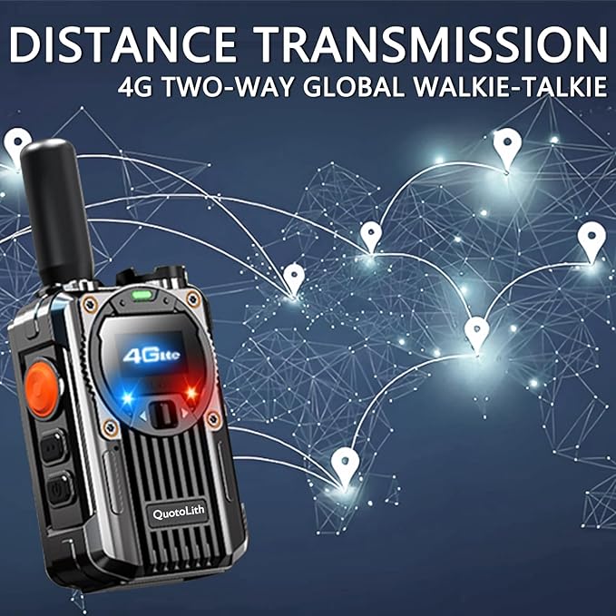 (Lifetime Free) Walkie Talkie Unlimited Range 4G LTE PoC Long-Range Walkie Talkie,Featuring a portative AM/FM Function,FCC Certified,Suitable for Transportation fleets,Construction Sites, etc.