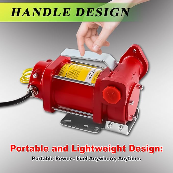 110V Automatic Gasoline Fuel Transfer Pump w/Manual Nozzle, 10 GPM Heavy-duty Portable Self-priming Fuel Oil Transfer Pump for Gasoline, Diesel, Kerosene, Biodiesel and More