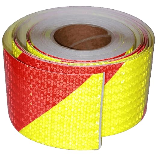 Industrial Reflective Tape Outdoor Waterproof 4 inch Wide, High Visibility Safety Warning Reflector Sticker Strips (168 feet)