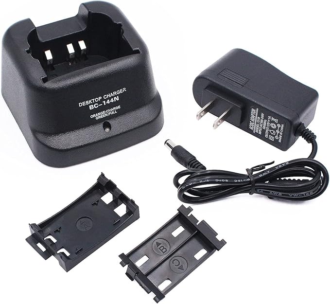 Replace BC-144N Rapid Charger for ICOM IC-A6 IC-A24 IC-F3GT IC-F4GT IC-F30GT IC-F40GT IC-F11 IC-F21 IC-V8 IC-V82 IC-U82 Radio BP-209N BP-210N BP-222N