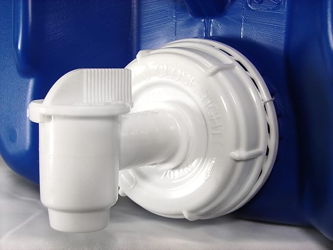 API Kirk Containers 5 Gallon Samson Stackers, Blue, 4 Pack (20 Gallons), Emergency Water Storage Kit - New! - Clean! - Boxed! - Kit Includes One Spigot and Cap Wrench