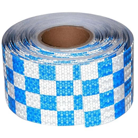 Reflective Tape Blue White 4 Inch x 168 Feet, Outdoor Waterproof High Visibility Stickers, HGH Intensity Strips for Vehicles