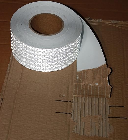 White Reflective Tape 3 inch Wide for Cars, Outdoor Waterproof High Visibility Safety Warning Reflector Sticker Strips (168 feet)