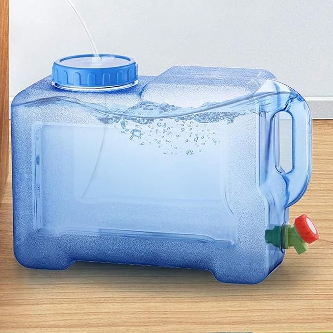 Water Storage Containers | 3.17 Gallon Bottle Dispenser | Portable Square Water Container with Tap | for Hiking Picnic Camping Survival Outdoor Beverage
