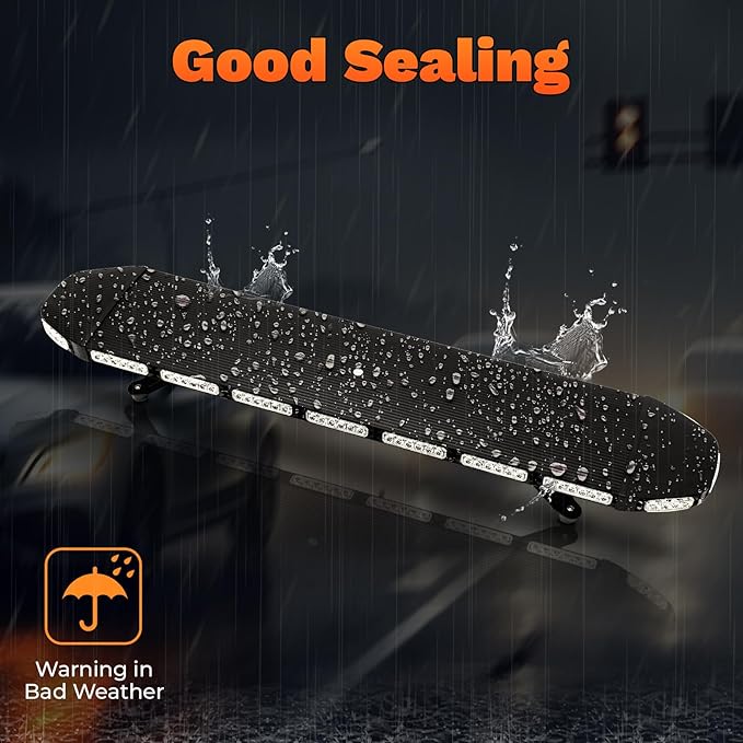 108LED Low Profile Rooftop Strobe Lights,Flashing Beacon Snow Plow Light,Emergency Warning Lights,Windshield Flashing for Cars Plow Trucks Construction Vehicles