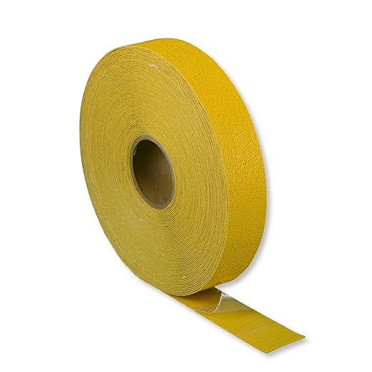 Reflective Pavement Tape, Slip-Resistant & Durable. Heavy-Duty Rubber Base for Outdoors. Ideal for Driveways, Walkways & Parking Areas (Yellow, 2 Inch X 148 Feet)