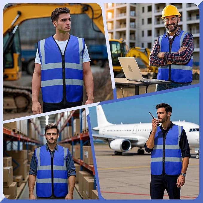 BeautyWill Custom Logo Safety Vest S,M,L,XL,2XL,3XL,4XL Personalized Safety Vest High Visibility Apparel