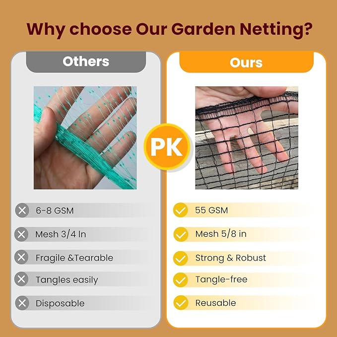 Plastic Mesh Fence Deer Fencing 4x75ft,Reinforced Edges,55gsm Heavy Duty Temporary Fence,Ideal for Garden Netting,Animal Barrier,Safety Netting, Fruit Plant Protection, Black